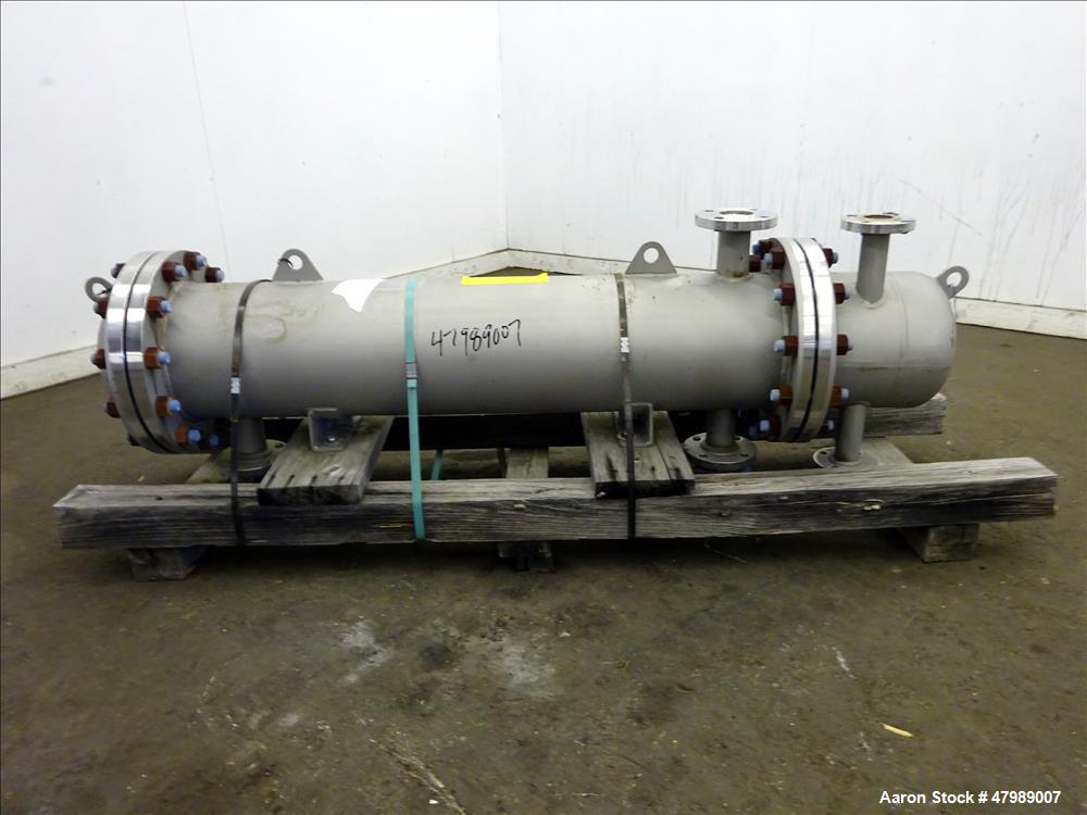 Used API Basco Shell & Tube Heat Exchanger, Approximate 62 Square Feet, Horizon