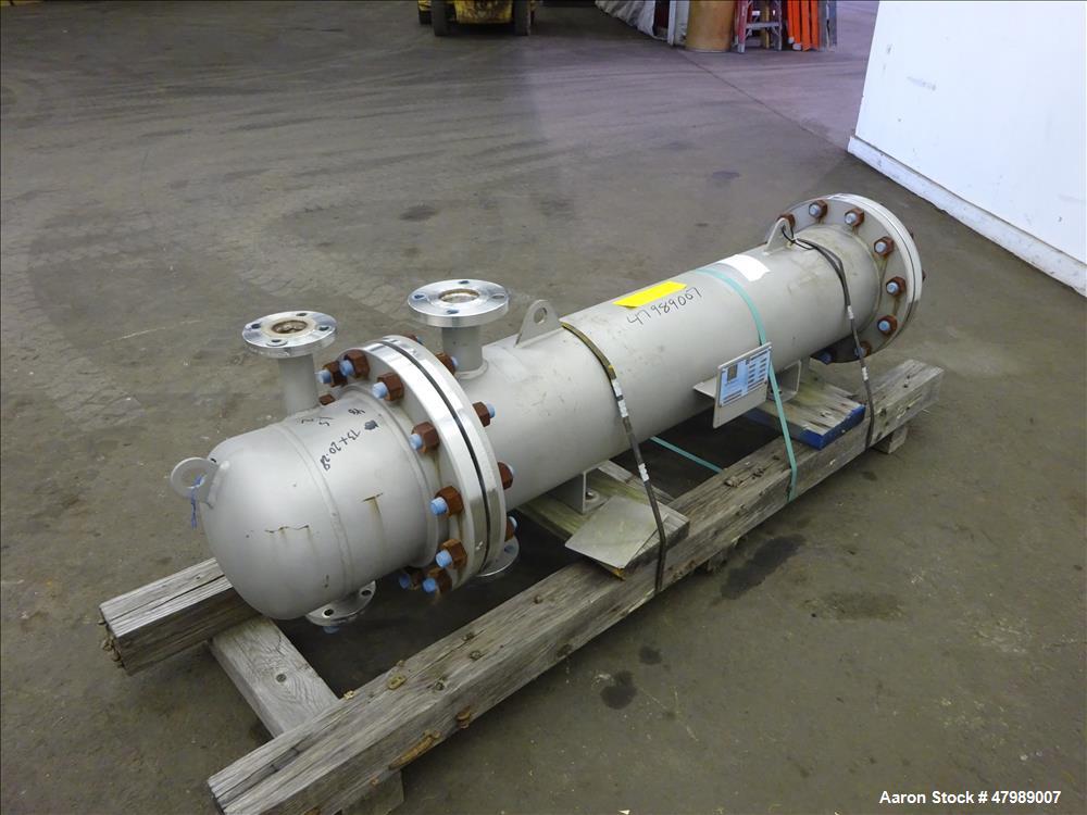 Used API Basco Shell & Tube Heat Exchanger, Approximate 62 Square Feet, Horizon