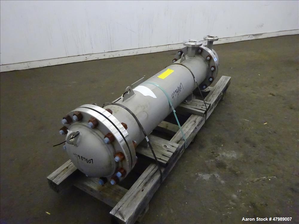 Used API Basco Shell & Tube Heat Exchanger, Approximate 62 Square Feet, Horizon