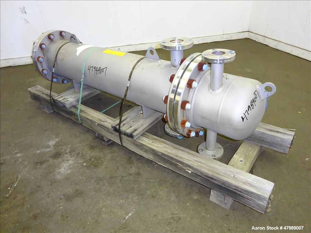 Used API Basco Shell & Tube Heat Exchanger, Approximate 62 Square Feet, Horizon