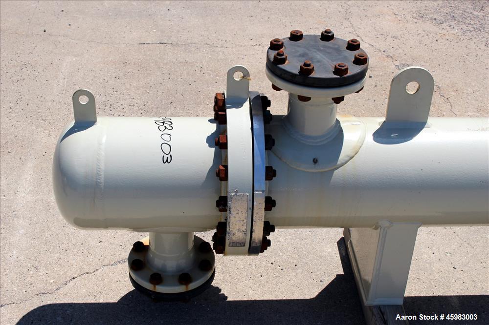 Unused- AT&F Advanced Metals Single Pass Shell and Tube Heat Exchanger, 76.2 Square Feet, Horizontal. Carbon steel shell rated 195 psi at -20 to 400 degrees F. (67) 3/4" Diameter x 72" long 2205 stai...