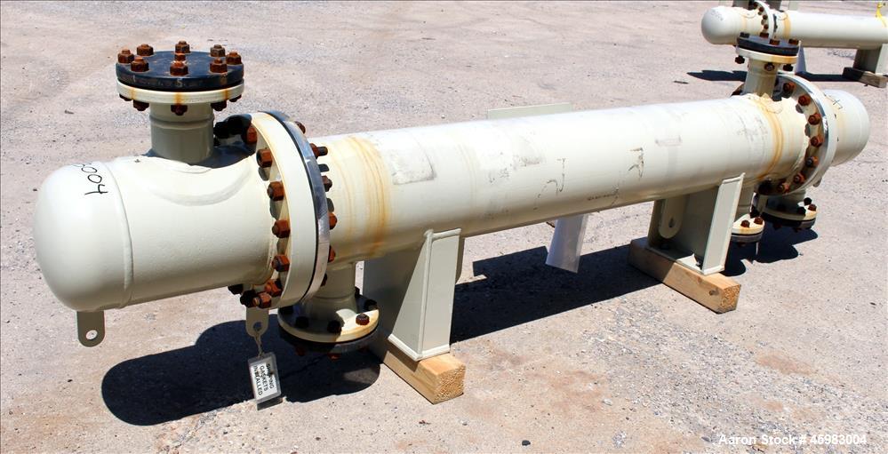Unused- AT&F Advanced Metals Single Pass Shell and Tube Heat Exchanger, 76.2 Square Feet, Horizontal. Carbon steel shell rated 195 psi at -20 to 400 degrees F. (67) 3/4" Diameter x 72" long 2205 stai...