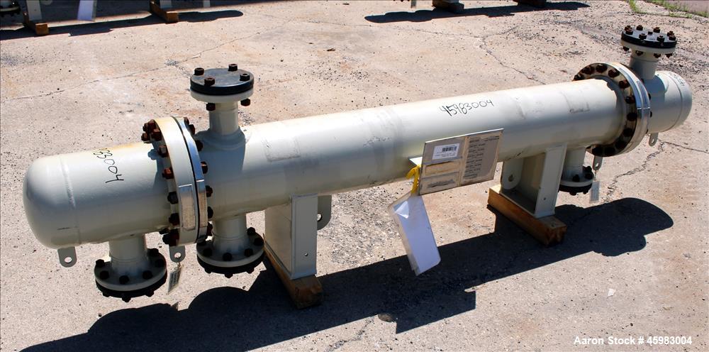 Unused- AT&F Advanced Metals Single Pass Shell and Tube Heat Exchanger, 76.2 Square Feet, Horizontal. Carbon steel shell rated 195 psi at -20 to 400 degrees F. (67) 3/4" Diameter x 72" long 2205 stai...