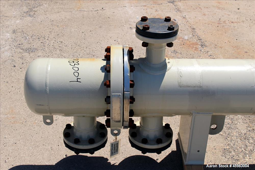 Unused- AT&F Advanced Metals Single Pass Shell and Tube Heat Exchanger, 76.2 Square Feet, Horizontal. Carbon steel shell rated 195 psi at -20 to 400 degrees F. (67) 3/4" Diameter x 72" long 2205 stai...