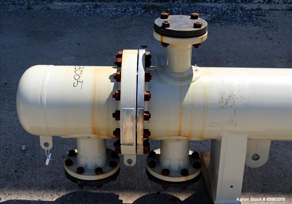 Unused- AT&F Advanced Metals Single Pass Shell and Tube Heat Exchanger, 76.2 Square Feet, Horizontal. Carbon steel shell rated 195 psi at -20 to 400 degrees F. (67) 3/4" Diameter x 72" long 2205 stai...