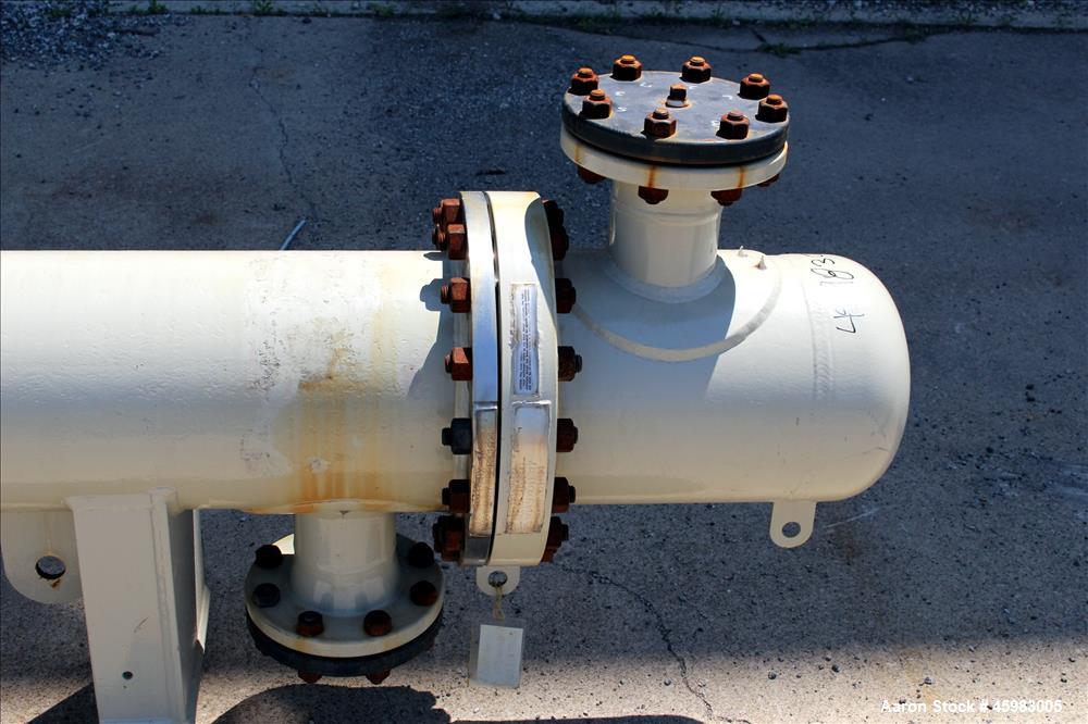 Unused- AT&F Advanced Metals Single Pass Shell and Tube Heat Exchanger, 76.2 Square Feet, Horizontal. Carbon steel shell rated 195 psi at -20 to 400 degrees F. (67) 3/4" Diameter x 72" long 2205 stai...