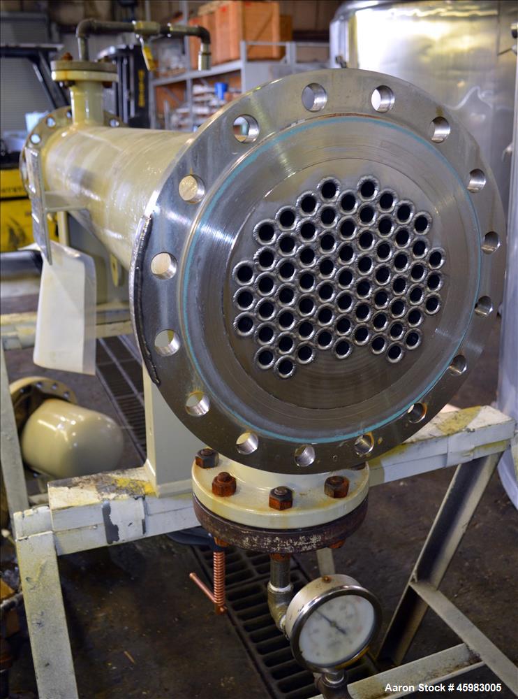 Unused- AT&F Advanced Metals Single Pass Shell and Tube Heat Exchanger, 76.2 Square Feet, Horizontal. Carbon steel shell rated 195 psi at -20 to 400 degrees F. (67) 3/4" Diameter x 72" long 2205 stai...