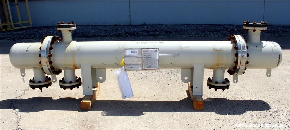 Unused- AT&F Advanced Metals Single Pass Shell and Tube Heat Exchanger, 76.2 Square Feet, Horizontal. Carbon steel shell rated 195 psi at -20 to 400 degrees F. (67) 3/4" Diameter x 72" long 2205 stai...