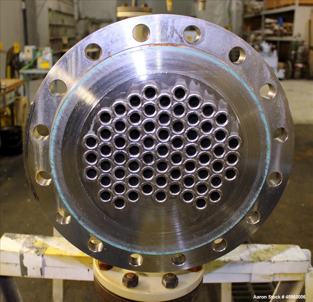 Unused- AT&F Advanced Metals Single Pass Shell and Tube Heat Exchanger, 76.2 Square Feet, Horizontal. Carbon steel shell rated 195 psi at -20 to 400 degrees F. (67) 3/4" Diameter x 72" long 2205 stai...