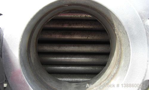Unused-Ahlstrom Heat Exchanger, tubular, stainless steel 304 (2333), surface 2691 square feet (250 m2), length 16.4' (5000 mm), diameter 3.45' (1050 mm). Pressure shell 29/-14.5 psi (2/-1 bar), tube ...