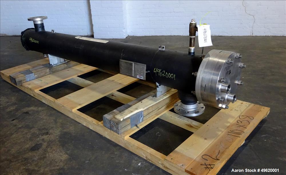 Used Allegheny Bradford 4 Pass Sanitary U Tube Heat Exchanger, Approximately 195 Square Feet, Size BEU/10-97, Horizontal. 304L Stainless steel shell rated 150 psi & Full Vacuum at -20 to 350 degrees ...