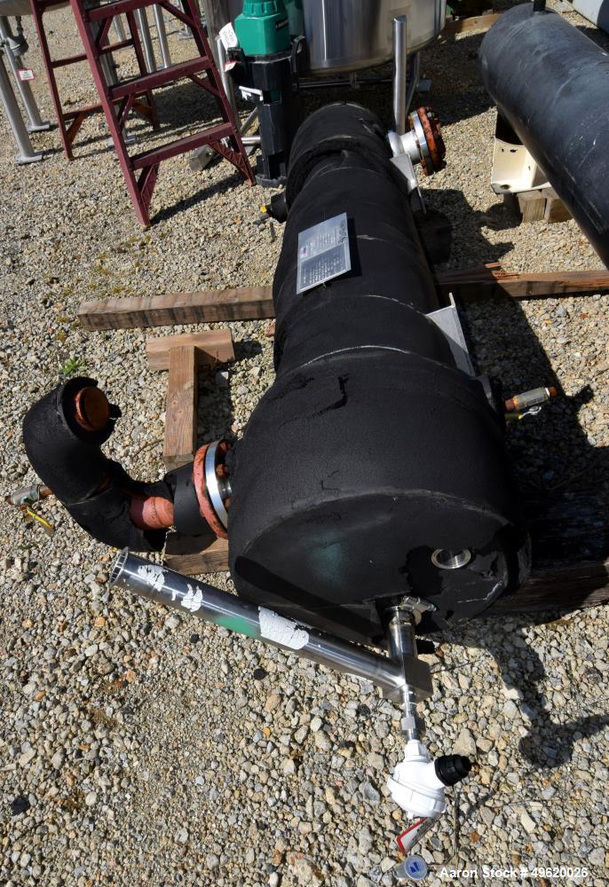 Used Allegheny Bradford 4 Pass Sanitary U Tube Heat Exchanger, Approximately 17