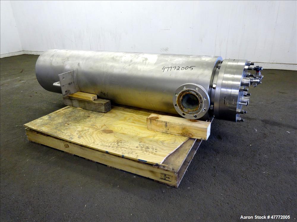 Used Allegheny Bradford U-tube Heat Exchanger, 138 Square Feet, Vertical.