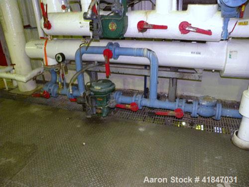 Used- Allegheny Bradford U Tube Heat Exchanger, Approximately 57 Square Feet, Horizontal. 304 Stainless steel shell rated 15...