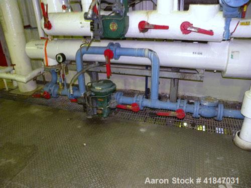 Used Allegheny Bradford U Tube Heat Exchanger, Approximately 57 Square Feet, Horizontal. 304 Stainless steel shell rated 150/FV psi at –20 to 400 deg.f., (55) 1/2’’ diameter x 8’ long 316L stainless ...