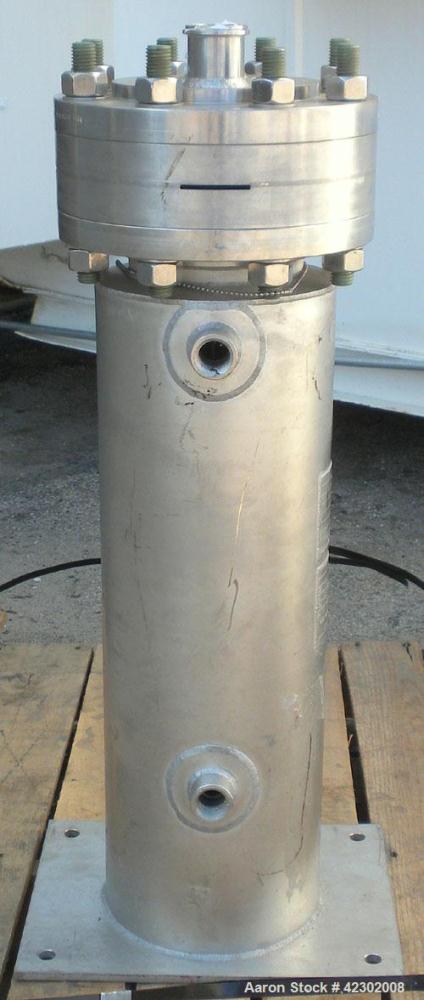 Used- Allegheny Bradford U Tube Heat Exchanger, Approximately 6 Square Feet, Vertical. 304L Stainless steel shell rated 150 ...