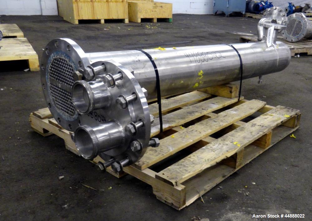 Used Allegheny Bradford U Tube Heat Exchanger, Horizontal, Approximately 160 Square Feet. 304 Stainless steel shell rated 150 psi at 20 to 350 degrees F. (94) 1/2" Diameter x approximately 78" long 3...