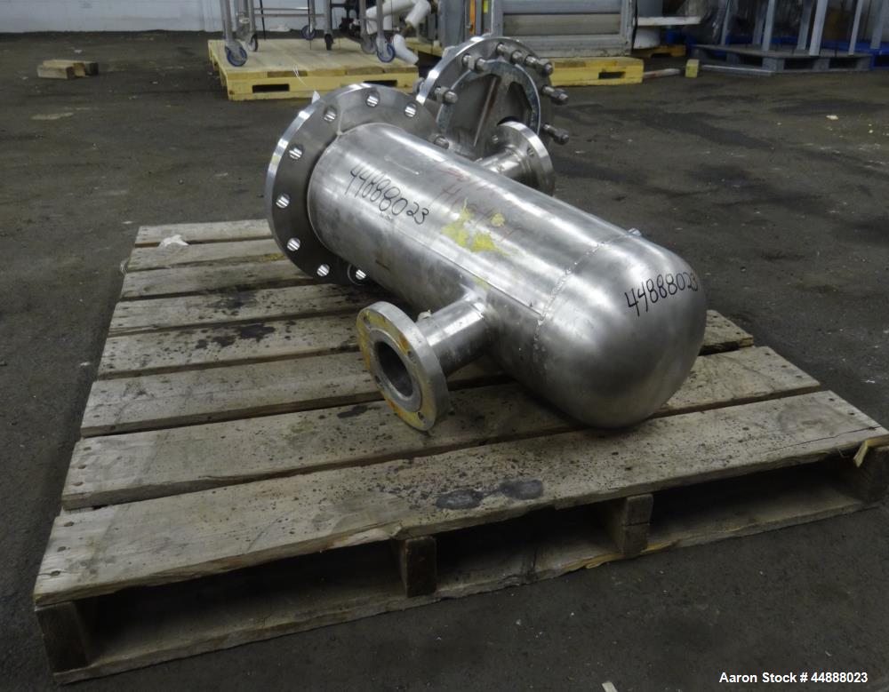 Used Allegheny Bradford U Tube Heat Exchanger, Horizontal, Approximately 49 Square Feet. 304 Stainless steel shell rated 150 psi at 20 to 350 degrees F. (94) 1/2" Diameter x approximately 24" long 31...