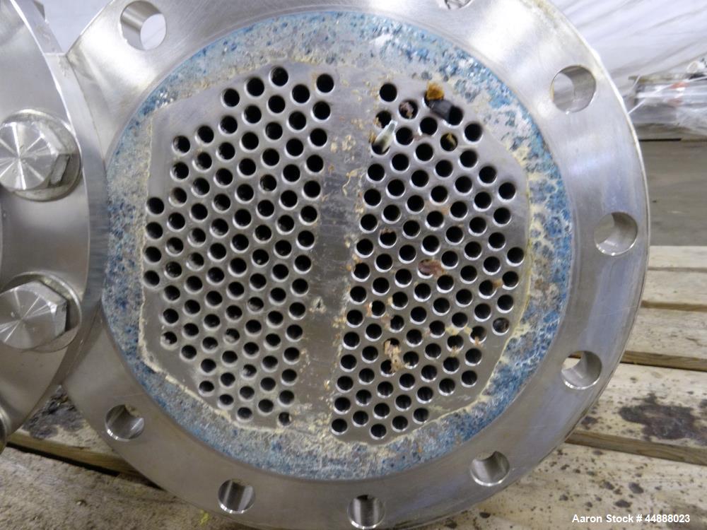 Used Allegheny Bradford U Tube Heat Exchanger, Horizontal, Approximately 49 Square Feet. 304 Stainless steel shell rated 150 psi at 20 to 350 degrees F. (94) 1/2" Diameter x approximately 24" long 31...