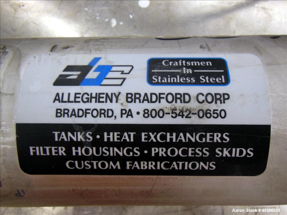 Used Allegheny Bradford 4 Pass U Tube Heat Exchanger