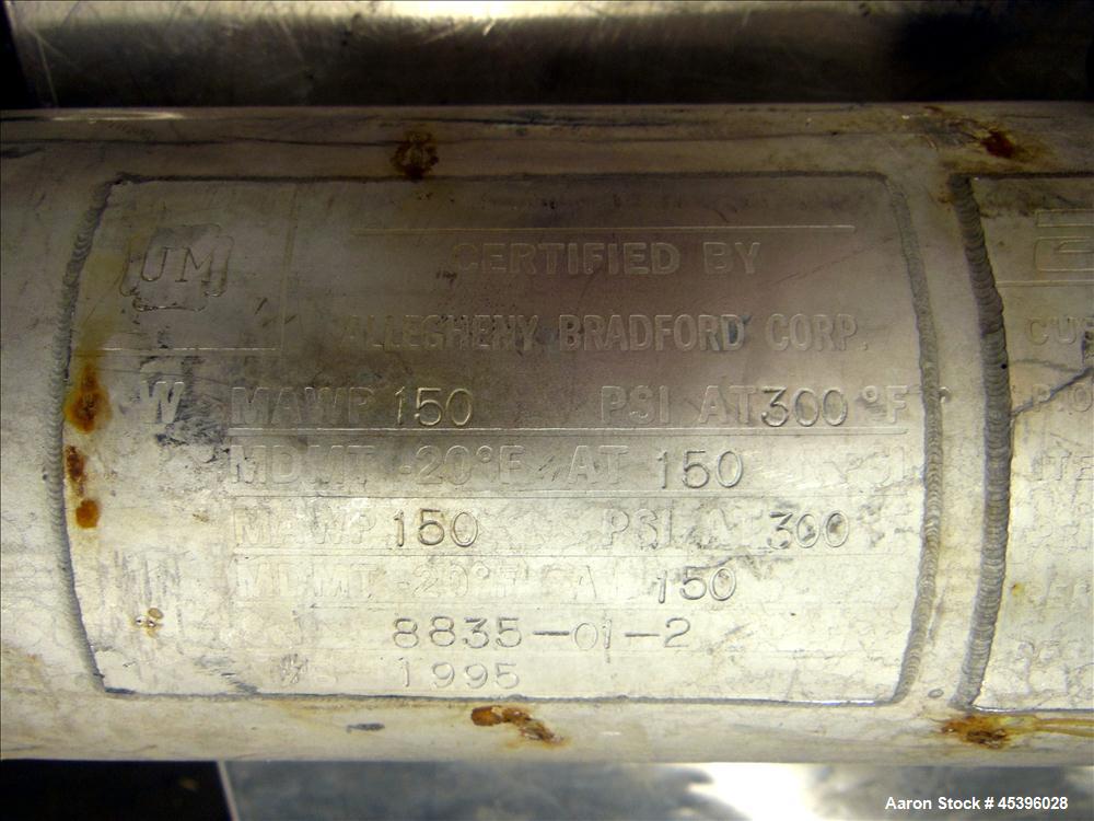Used Allegheny Bradford 4 Pass U Tube Heat Exchanger