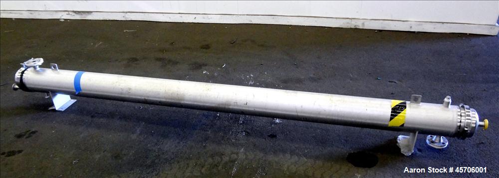 Used Allegheny Bradford Shell & Tube Heat Exchanger, Appropximate 52 Square Feet. 316 Stainless steel shell rated 150 psi at -20 to 300 degrees F. (32) 5/8" Diameter x 9' long stainless steel tubes r...