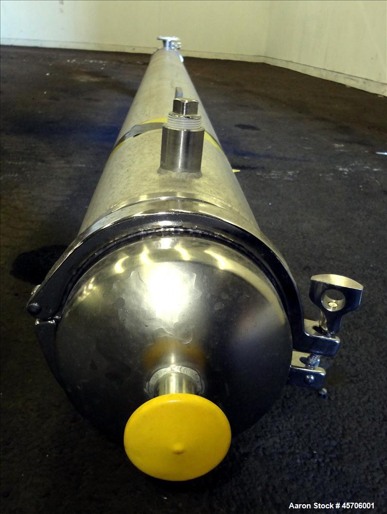 Used Allegheny Bradford Shell & Tube Heat Exchanger, Appropximate 52 Square Feet. 316 Stainless steel shell rated 150 psi at -20 to 300 degrees F. (32) 5/8" Diameter x 9' long stainless steel tubes r...