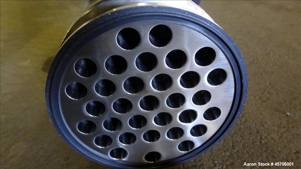 Used Allegheny Bradford Shell & Tube Heat Exchanger, Appropximate 52 Square Feet. 316 Stainless steel shell rated 150 psi at -20 to 300 degrees F. (32) 5/8" Diameter x 9' long stainless steel tubes r...