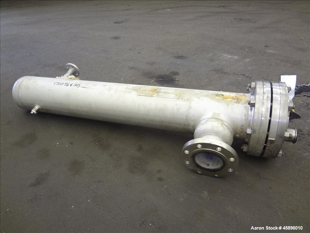 Used Allegheny Bradford 6 Pass U Tube Heat Exchanger, Approximately 35 Square Feet, Horizontal. 304L Stainless steel shell rated -20 to 150 psi at 375 degrees F. (30) 1/2" Diameter x 52" long 316L st...