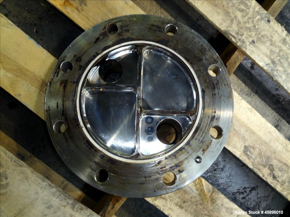 Used Allegheny Bradford 6 Pass U Tube Heat Exchanger, Approximately 35 Square Feet, Horizontal. 304L Stainless steel shell rated -20 to 150 psi at 375 degrees F. (30) 1/2" Diameter x 52" long 316L st...