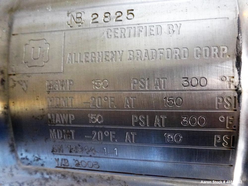 Used Allegheny Bradford Corp "U" Tube Shell & Tube Heat Exchanger, Approximatel
