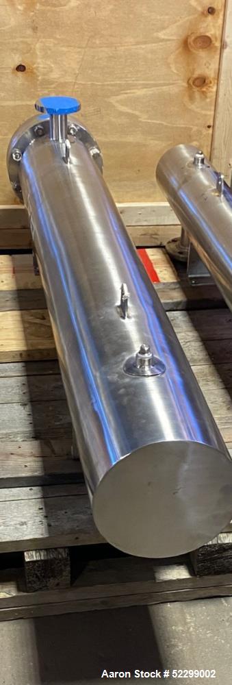 Used- Allegheny Bradford Corp Sanitary Shell & Tube "U-Tube" Heat Exchanger, Approximate 70 Square Feet, 316L Stainless Stee...