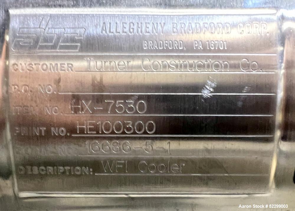 Allegheny Bradford Sanitary 32 SQ FT "U-Tube" Heat Exchanger