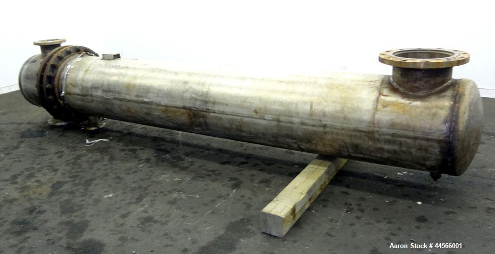Used Alstrom Corp U Tube Heat Exchanger, 900 Square Feet, Model ADW, W-2-24-120, Horizontal. (230) 3/4" Diameter x 120" long 316L stainless steel tubes and 316 stainless steel shell, each side rated ...
