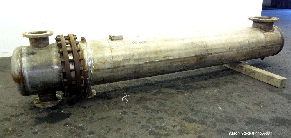 Used Alstrom Corp U Tube Heat Exchanger, 900 Square Feet, Model ADW, W-2-24-120, Horizontal. (230) 3/4" Diameter x 120" long 316L stainless steel tubes and 316 stainless steel shell, each side rated ...