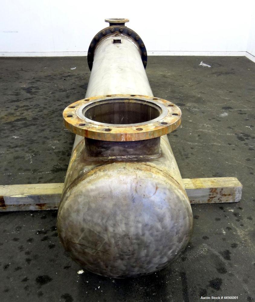 Used Alstrom Corp U Tube Heat Exchanger, 900 Square Feet, Model ADW, W-2-24-120, Horizontal. (230) 3/4" Diameter x 120" long 316L stainless steel tubes and 316 stainless steel shell, each side rated ...