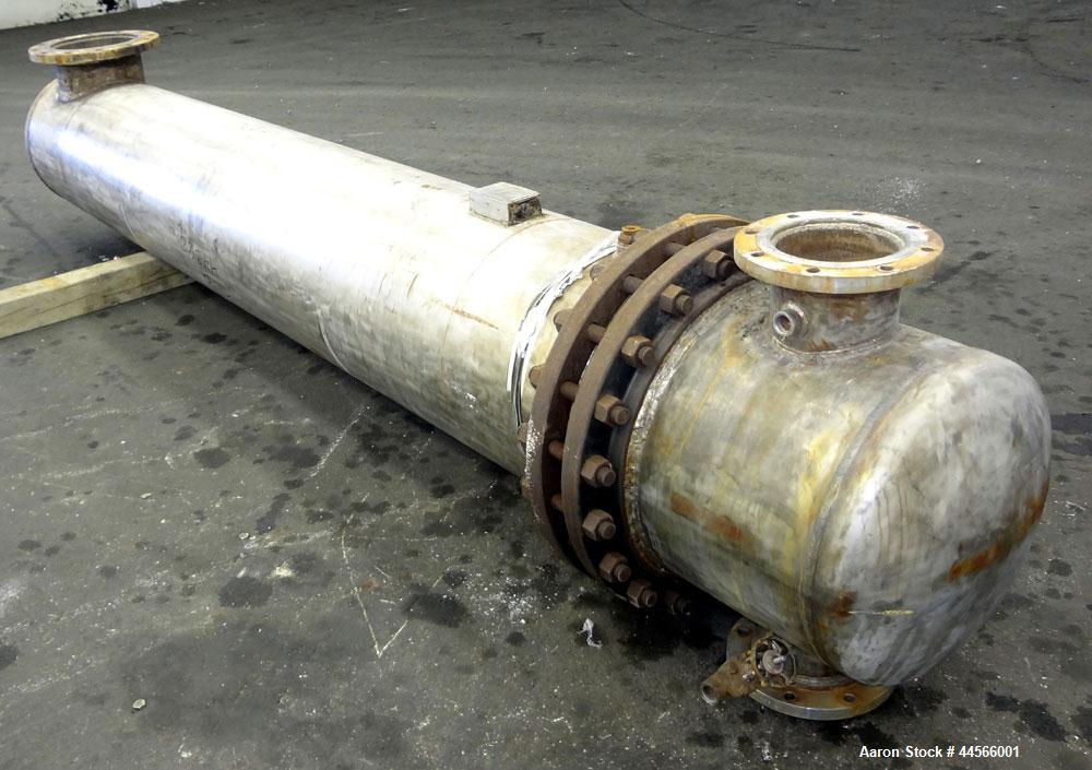 Used Alstrom Corp U Tube Heat Exchanger, 900 Square Feet, Model ADW, W-2-24-120, Horizontal. (230) 3/4" Diameter x 120" long 316L stainless steel tubes and 316 stainless steel shell, each side rated ...
