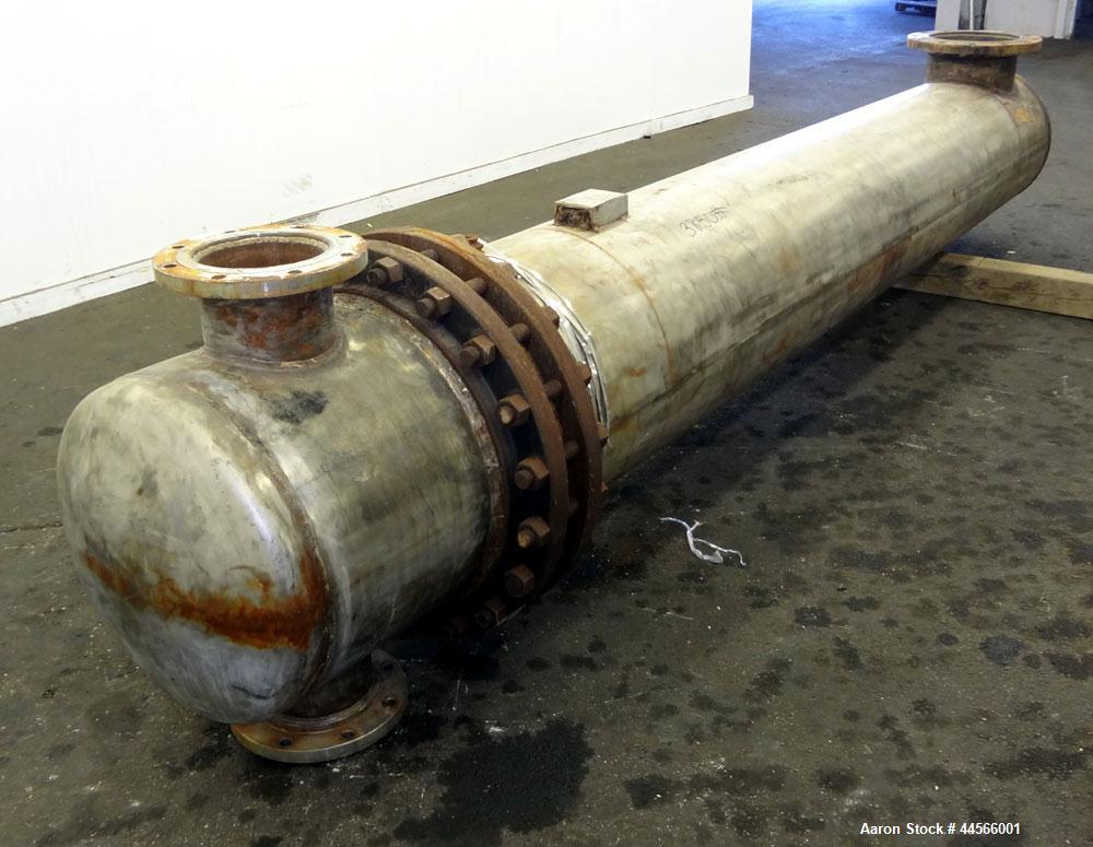 Used Alstrom Corp U Tube Heat Exchanger, 900 Square Feet, Model ADW, W-2-24-120, Horizontal. (230) 3/4" Diameter x 120" long 316L stainless steel tubes and 316 stainless steel shell, each side rated ...