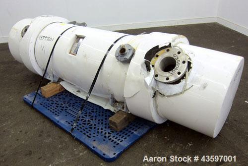 Used Ametek Single Pass Shell & Tube Heat Exchanger, 152 Square Feet, Vertical. Size 15-B-48, Type 1-V-1. Carbon steel shell rated 150 psi at 400 degrees F, (195) 3/4” diameter x 48” long 316L stainl...