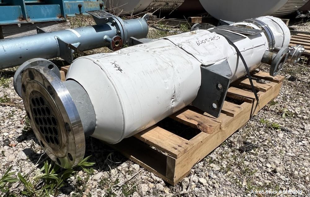 Used- Anhydro Vertical Falling Film Reboiler / Heat Exchanger, Approximate 19.5 Square Feet. Carbon steel shell rated 200psi...