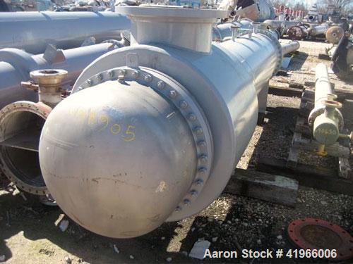 Unused- Atlas Industrial 4 Pass Shell and Tube Heat Exchanger, 1471 square feet, horizontal, type BEM 30-168. Carbon steel shell rated FV/150 psi at -20 to 400 deg F. (408) 1" diameter x 14’ long 304...