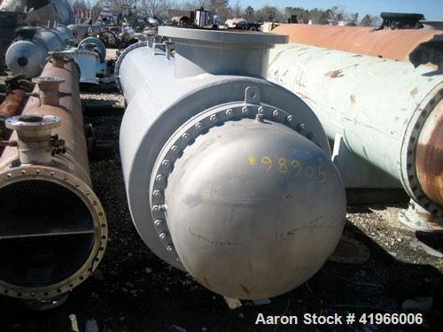 Unused- Atlas Industrial 4 Pass Shell and Tube Heat Exchanger, 1471 square feet, horizontal, type BEM 30-168. Carbon steel shell rated FV/150 psi at -20 to 400 deg F. (408) 1" diameter x 14’ long 304...