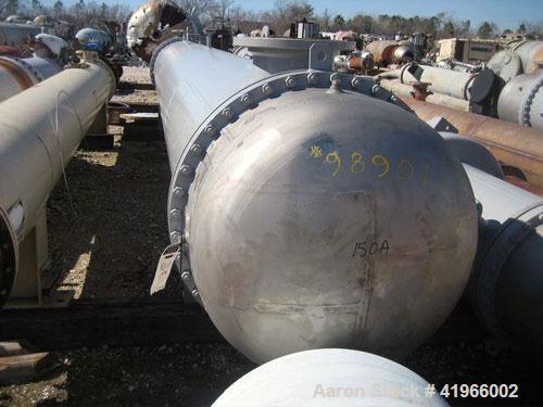 Unused- Atlas Industrial 8 Pass Shell and Tube Heat Exchanger, 2199 square feet, horizontal, type BEM 36-264. Carbon steel shell rated FV/150 psi at -20 to 400 deg F. (309) 1-1/4'' diameter x 22’ lon...