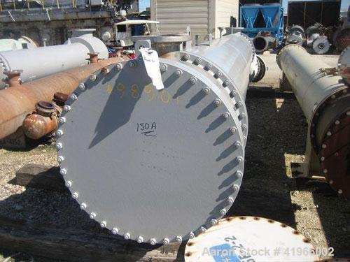 Unused- Atlas Industrial 8 Pass Shell and Tube Heat Exchanger, 2199 square feet, horizontal, type BEM 36-264. Carbon steel shell rated FV/150 psi at -20 to 400 deg F. (309) 1-1/4'' diameter x 22’ lon...