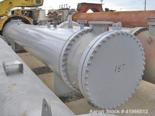 Unused- Atlas Industrial 8 Pass Shell and Tube Heat Exchanger, 2199 square feet, horizontal, type BEM 36-264. Carbon steel shell rated FV/150 psi at -20 to 400 deg F. (309) 1-1/4'' diameter x 22’ lon...