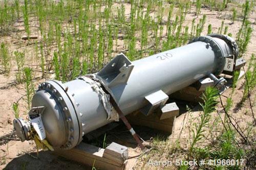 Unused- Atlas Industrial Single Pass Shell And Tube Heat Exchanger, 242 Square Feet, Vertical. Type BEM 16-72. Carbon steel shell rated FV/150 psi at -20 to 200 deg.f.. (212) 3/4" diameter x 6’ long ...