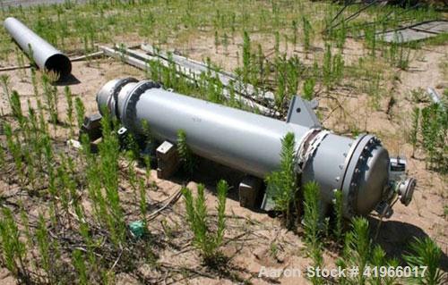 Unused- Atlas Industrial Single Pass Shell And Tube Heat Exchanger, 242 Square Feet, Vertical. Type BEM 16-72. Carbon steel shell rated FV/150 psi at -20 to 200 deg.f.. (212) 3/4" diameter x 6’ long ...