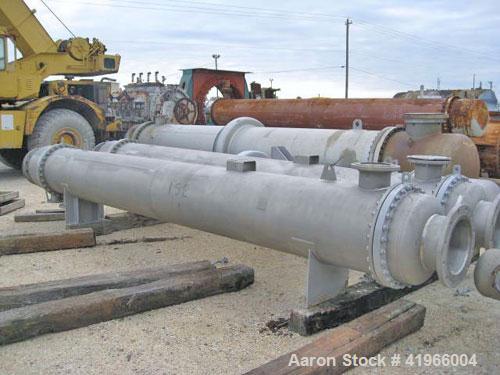 Unused- Atlas Industrial Single Pass Shell and Tube Heat Exchanger, 1501 square feet, horizontal, type BEM 24-192. 304 Stainless steel shell rated FV/150 psi at -20 to 300 deg F. (484) 3/4" diameter ...
