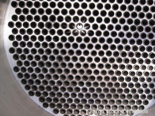 Unused- Atlas Industrial Single Pass Shell and Tube Heat Exchanger, 386 square feet, horizontal, type BEM 24-48. 304 Stainless steel shell rated FV/150 psi at -20 to 300 deg F. (520) 3/4" diameter x ...
