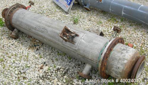 Used: Doyle and Roth 4 pass shell and tube heat exchanger, 236 square feet, vertical.Type BEM15-80. 316L stainless steel shell rated 150 psi at 350 deg.f.,(180) 3/4" diameter x 6'8" long 316L stainle...